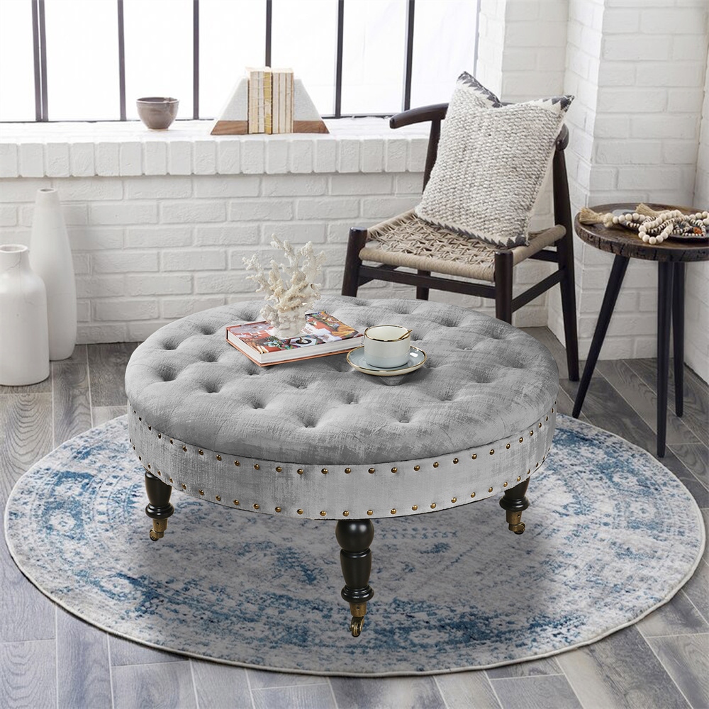 Round ottoman cheap coffee table