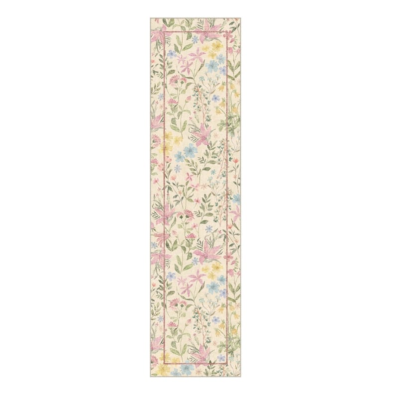 HomeRoots Floral Traditional Rectangle Area Rug