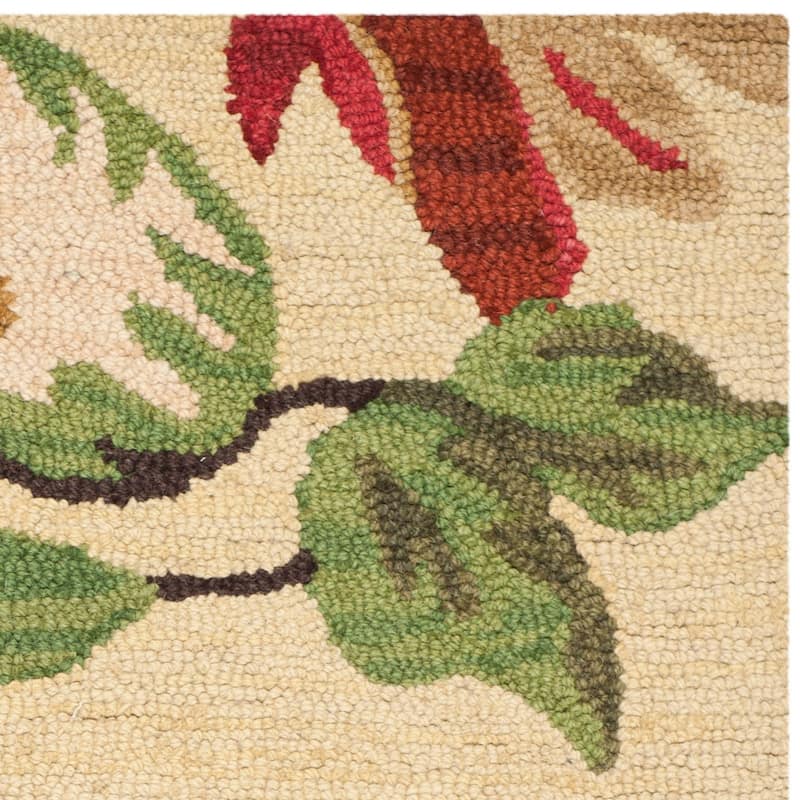 SAFAVIEH Handmade Jardin Kristell Country Floral Wool Rug