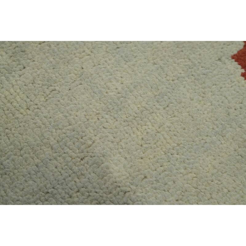 Geometric Gabbeh Vegetable Dye Area Rug Handmade Carpet - 8' 11'' X 6' 0''