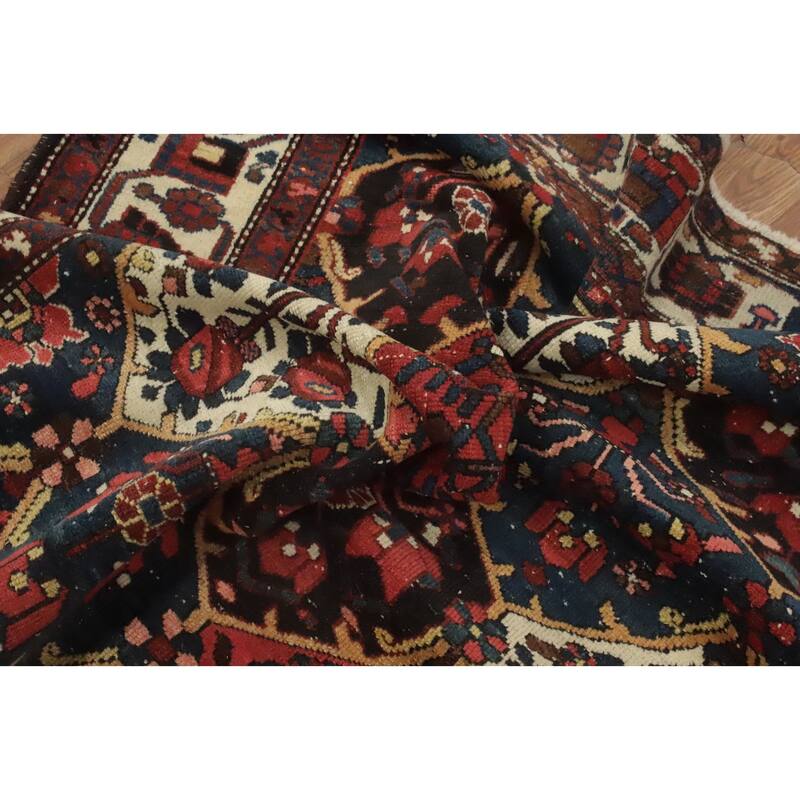 Hand Knotted Oriental 100% Wool Carpet Traditional Geometric Multi-Colored Bakhtiari Area Rug - 6' 5'' X 4' 8''