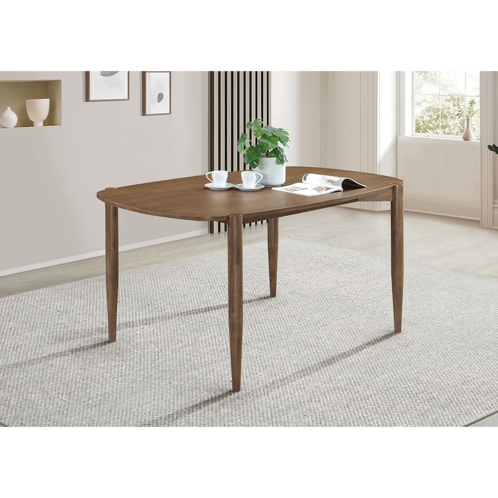 Dortch Oval 63-inch Solid Wood Dining Table Walnut