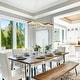 preview thumbnail 2 of 14, Modern 1-Light LED Crystal Chandelier Island Lights for Dining Room - W 33.5" x H 9" x D 7.9"