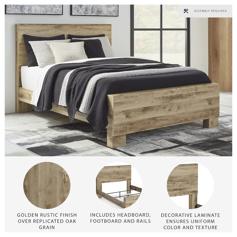 Signature Design by Ashley Hyanna Tan Brown Panel Bed