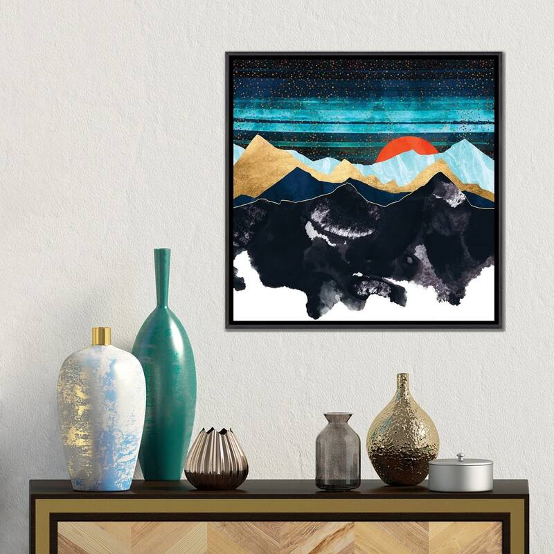 iCanvas "Amber Moon" by SpaceFrog Designs Framed