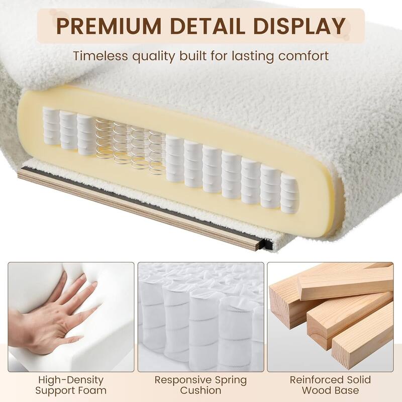 Modern Accent Chair with Metal Frame and Spring Foam Cushion