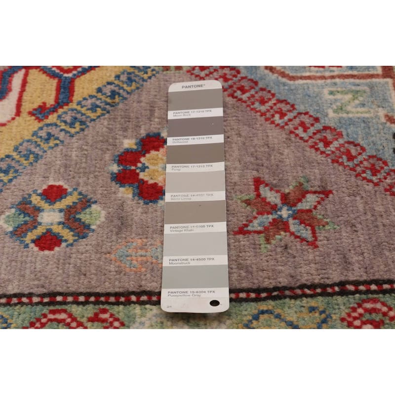 ECARPETGALLERY Hand-knotted Uzbek Ghazni Taupe Wool Rug - 2'8 x 10'0