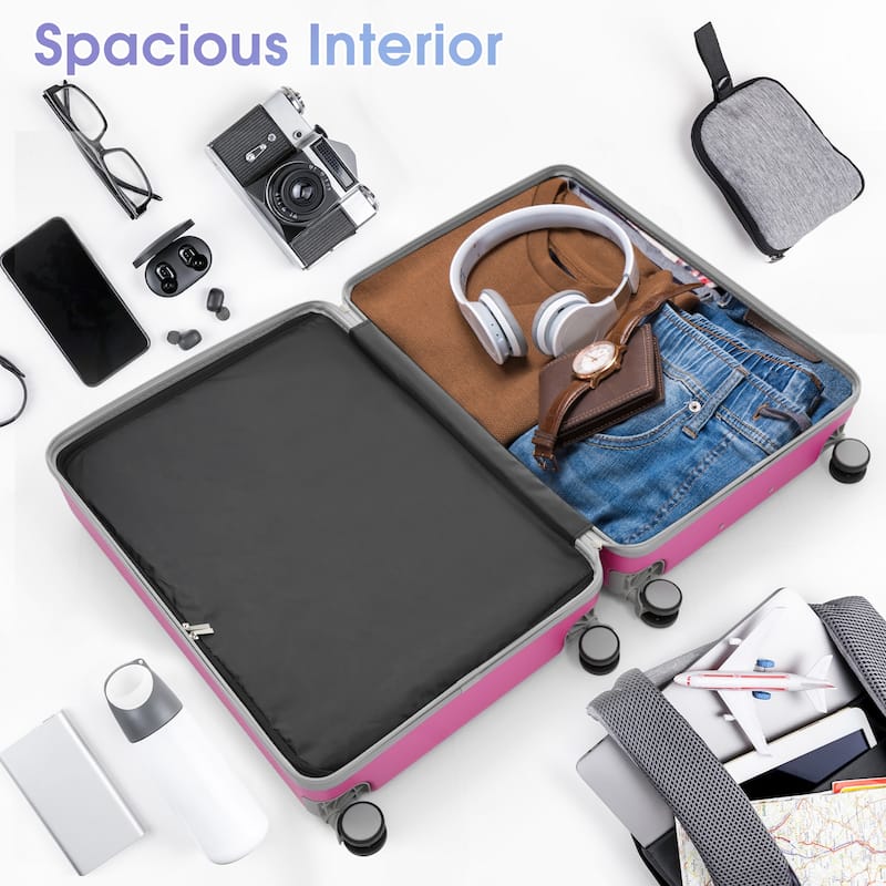 Luggage Set 3 Piece,Lightweight Durable ABS Suitcases with Spinner Wheels and TSA Lock,Carry-on & Checked Luggage(20"/24"/28")