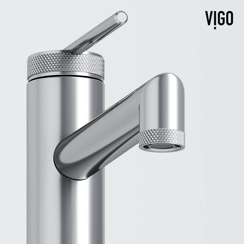 VIGO Alhambra 15"L x 15"W Concrete Vessel Sink and Sterling 11"H Faucet Set
