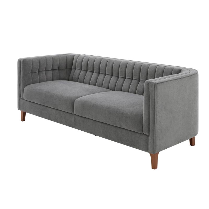 Christopher Knight Home - American Design 76" Upholstered 3-Seater Sofa with Channel Tufted Back
