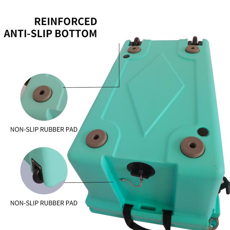 65 qt. Outdoor Portable Ice Chest Camping Cooler with Wheels