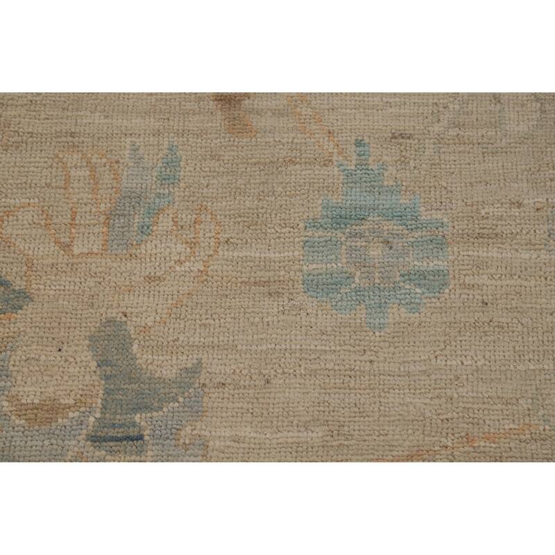 Vegetable Dye Oriental Oushak Turkish Area Rug Handmade Wool Carpet - 9'6"x 12'6"