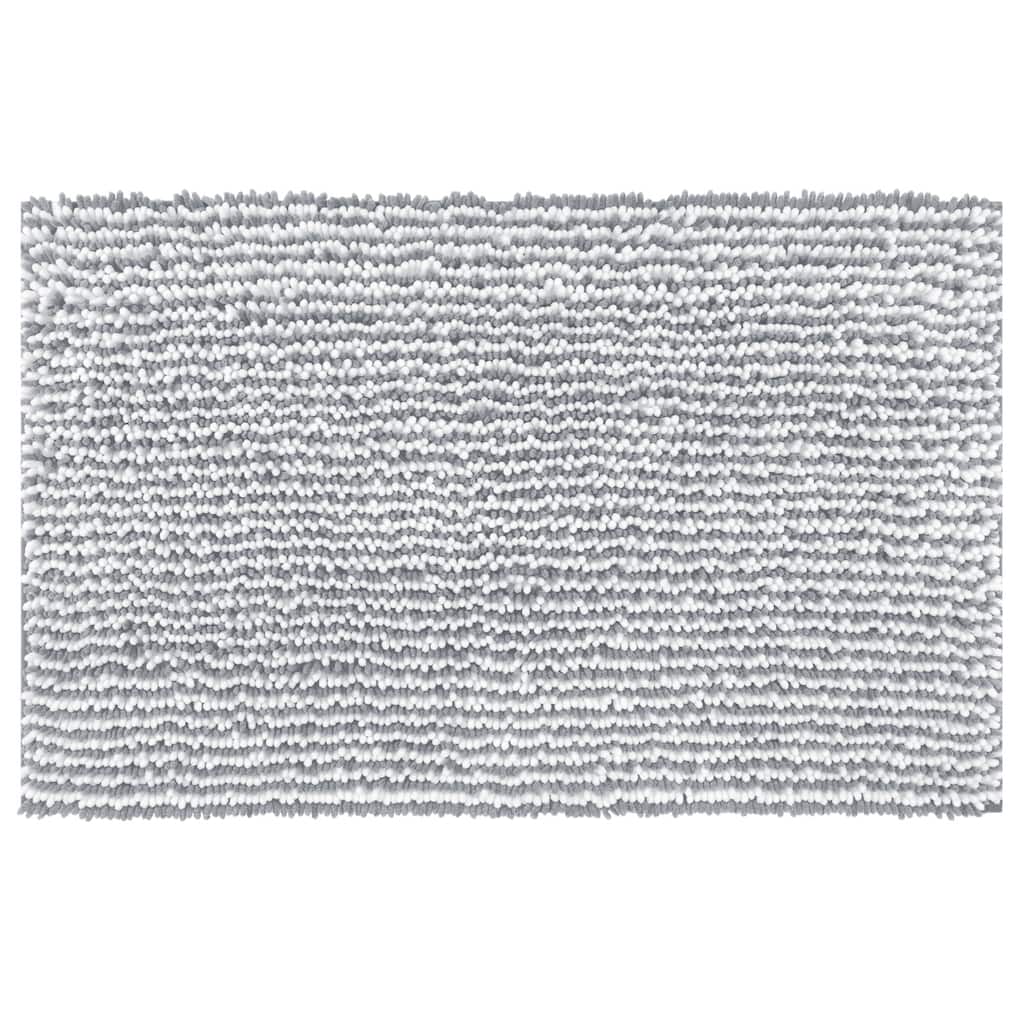 Chenille Striped Bathroom Rugs, Extra Thick and Absorbent Bath Rug Non-Slip Soft Plush Shaggy Bath Carpet