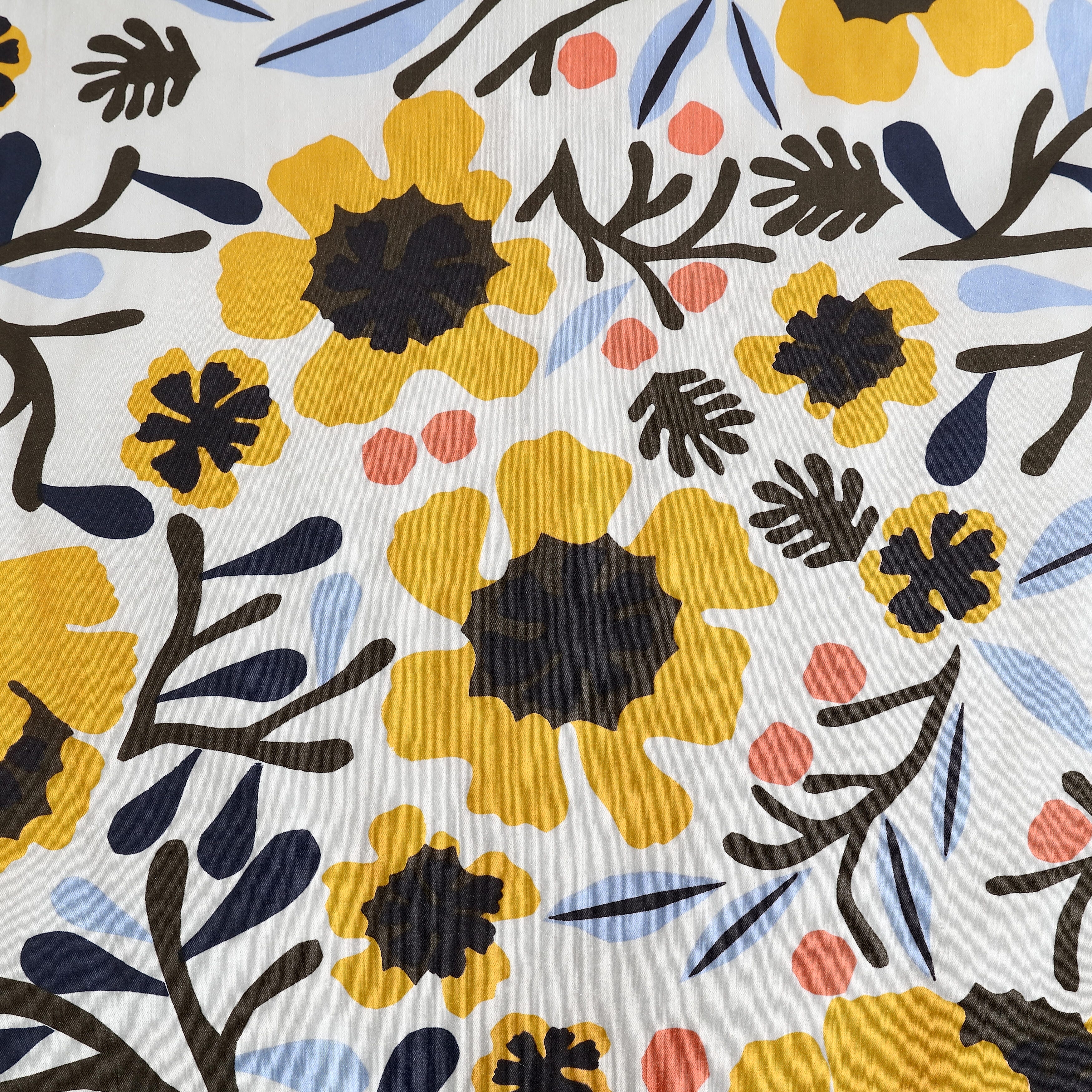 Marimekko Mykero Yellow Cotton Reversible Comforter Set