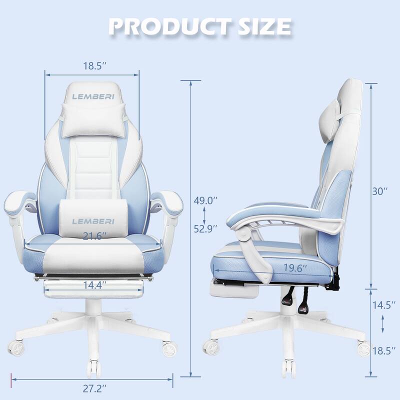 BOSSIN Racing Style Gaming Chair,300 lbs Big and Tall gamer chair High Back Computer Chair