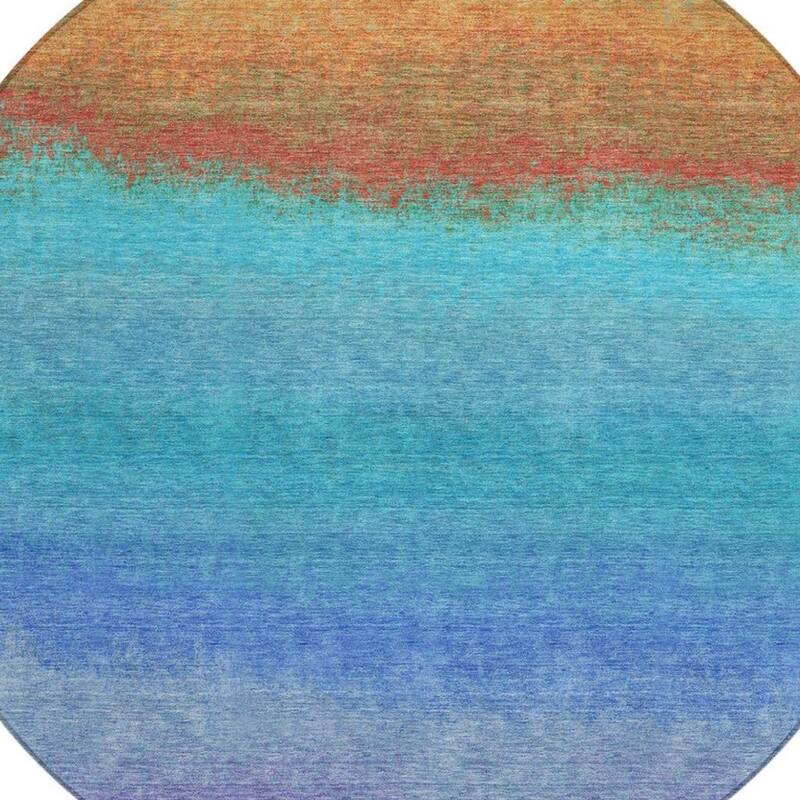 HomeRoots Ombre Transitional Rectangle Outdoor Rug