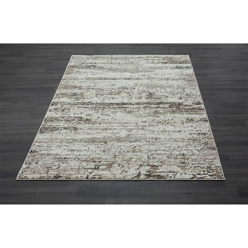 Distressed Abstract Area Rug - 2' x 3'