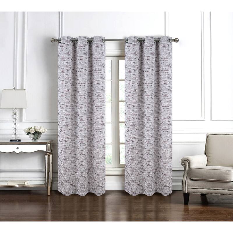 Roman Burlap Woven Jacquard Window curtain Panel Pair