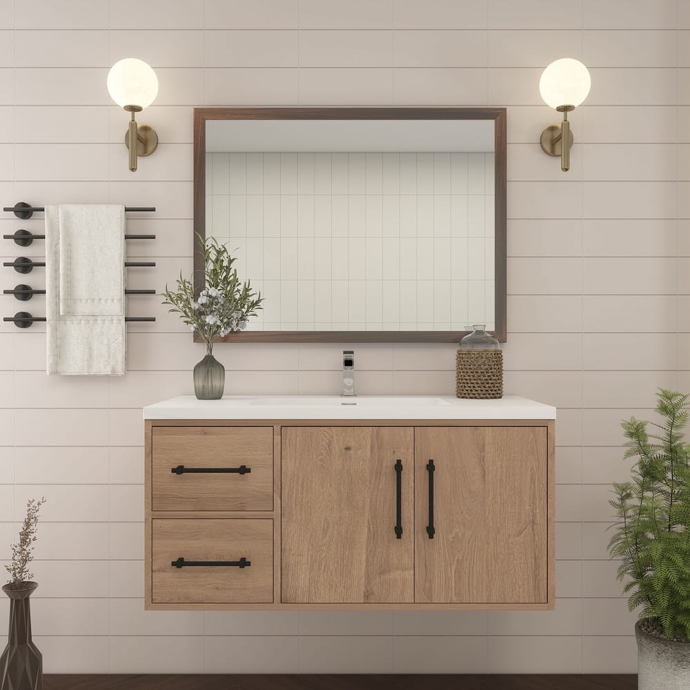 Victoria 42'' L Wall-mounted Vanity with Reinforced Acrylic Sink - 41.5