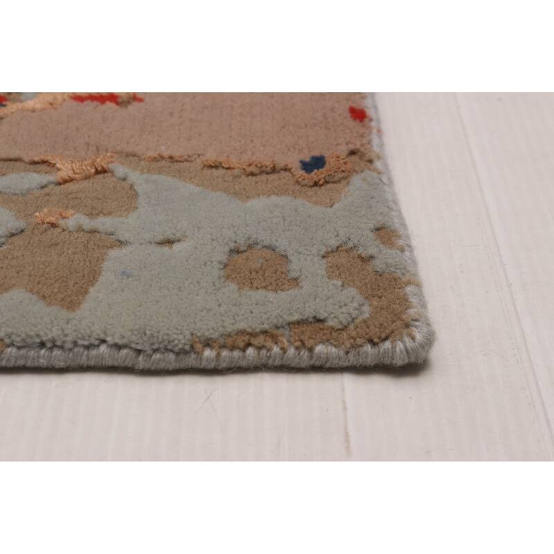 ECARPETGALLERY Hand-knotted Alma Light Blue Silk, Wool Rug - 8'1 x 10'1