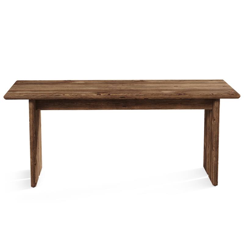 63-Inch Solid Wood Dining Table, Large Tabletop Rectangle Kitchen Table for Dining Room