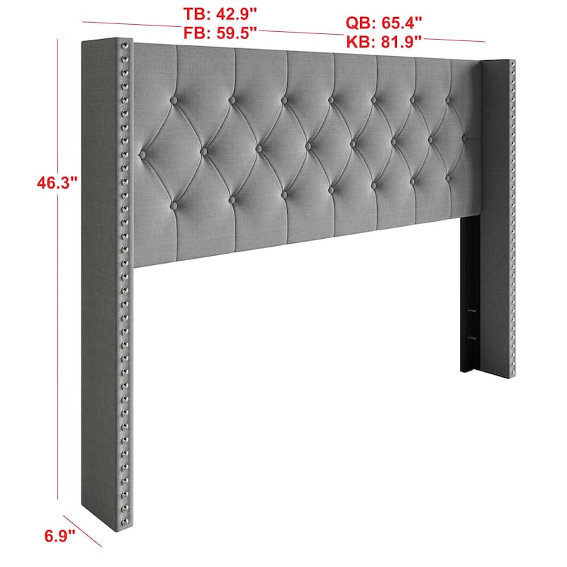 Clayfell Grinnell Tufted Upholstered Headboard