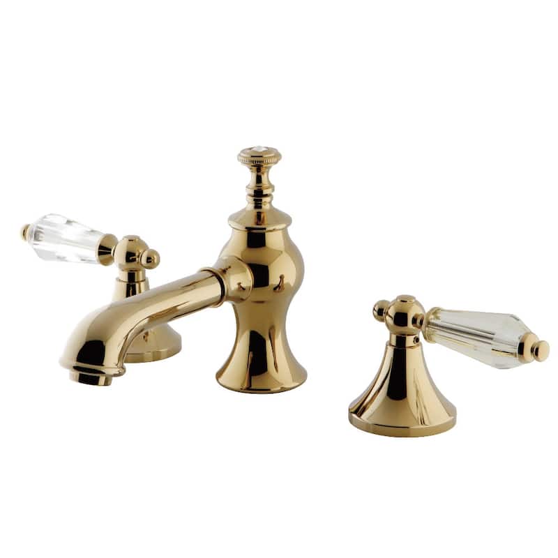 Kingston Brass Wilshire Widespread Bathroom Faucet - Includes Metal - Polished Brass