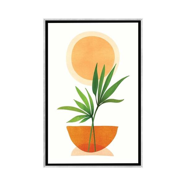 slide 2 of 15, iCanvas "Abstract Happiness" by Modern Tropical Framed Silver - 40x26