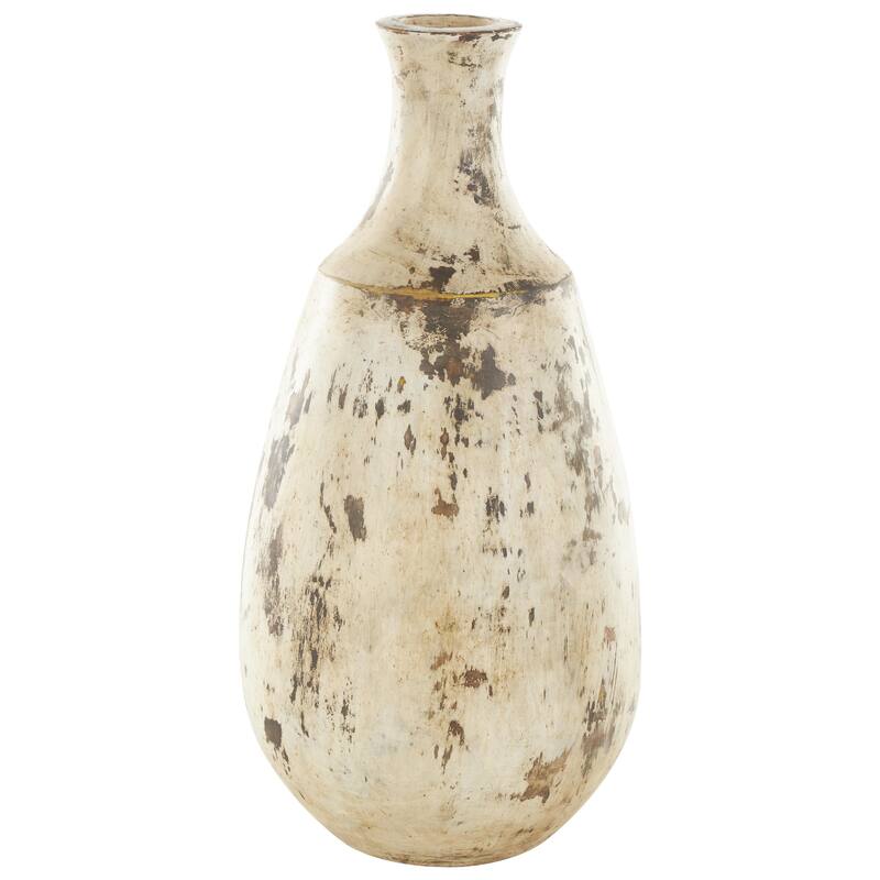 Ceramic Antique Style Distressed Decorative Vase - Brown - Roche River Decor