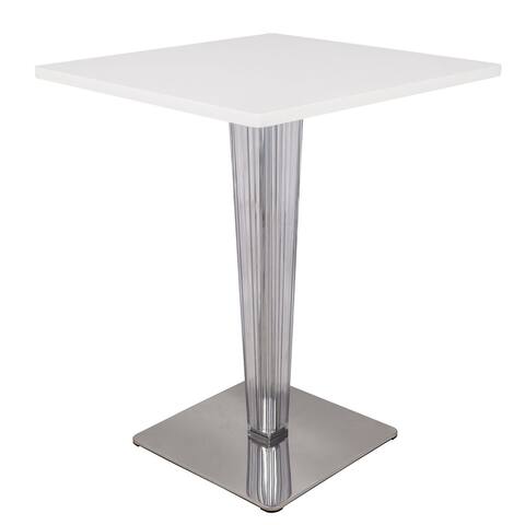 LeisureMod Glen Modern MDF White Dining Table - 23.75"