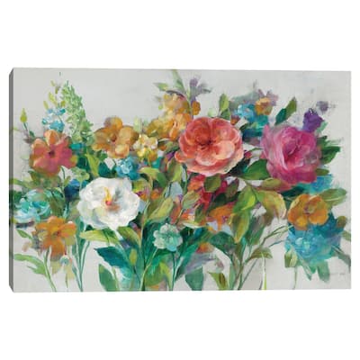 Country Florals Neutral by Danhui Nai Canvas Art Print