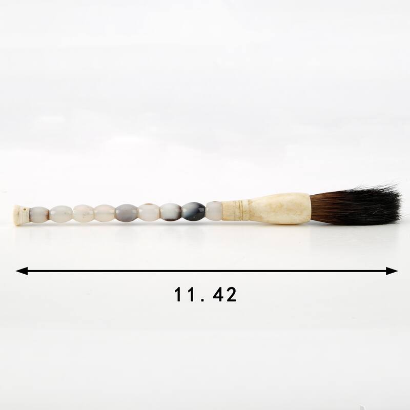 Artissance 11" Neutral Stone Beads Calligraphy Brush, Indoor Home Accent Décor