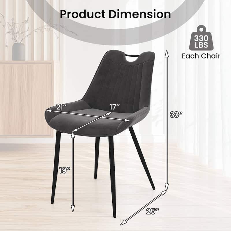 Costway Dining Chair Set of 4 Faux Leather Upholstered Kitchen Chairs - See Details