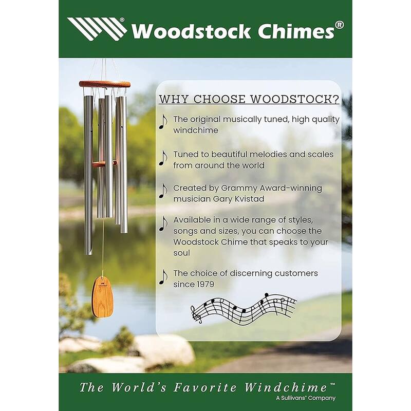 Woodstock Chimes DCE37 Musically Tuned Encore Earth Chime, 37 Inch, Black