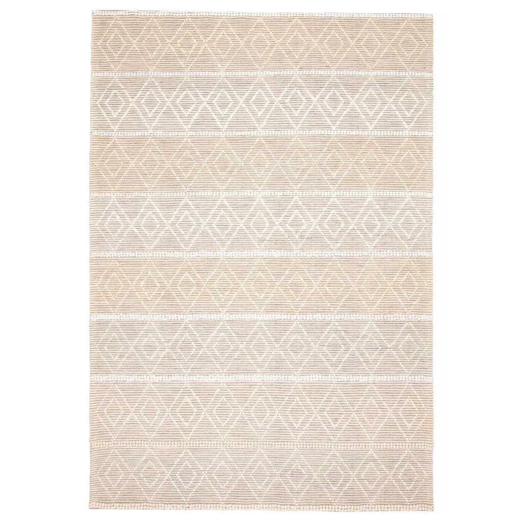 ECARPETGALLERY Braid weave Sienna Cream Wool Rug - 6'1 x 8'11