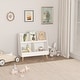preview thumbnail 2 of 5, White Free Standing 5 Cubbies Wooden Open Bookcase