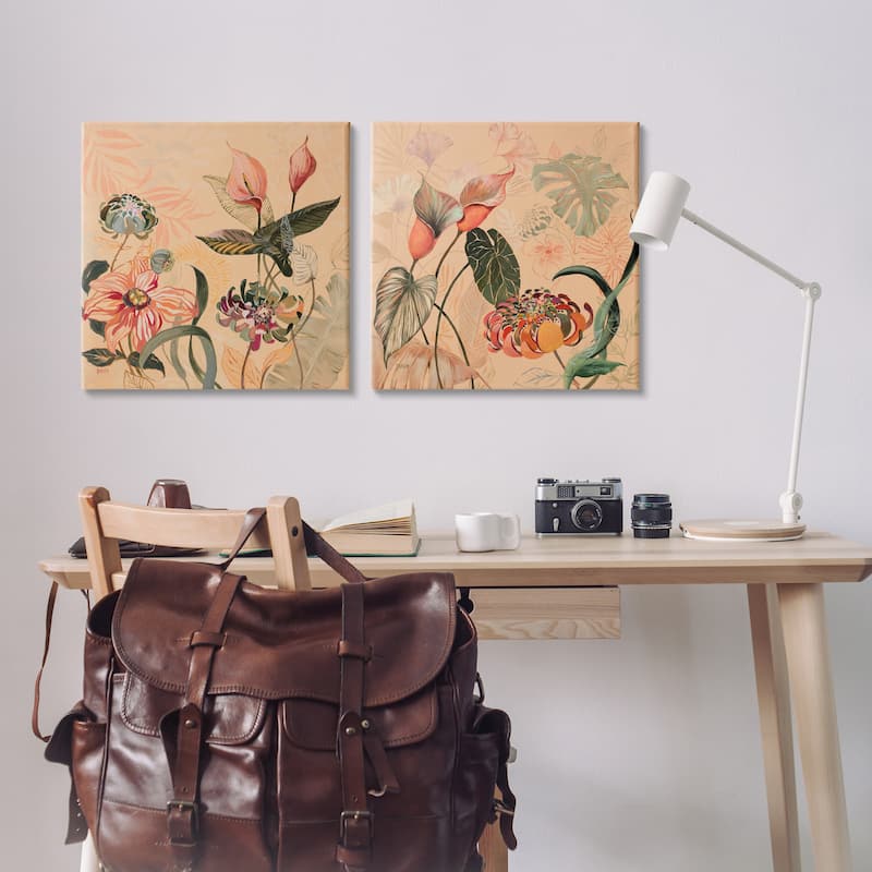 Stupell Elegant Flower Organics Canvas Wall Art Design By Dusza (Set of 2)