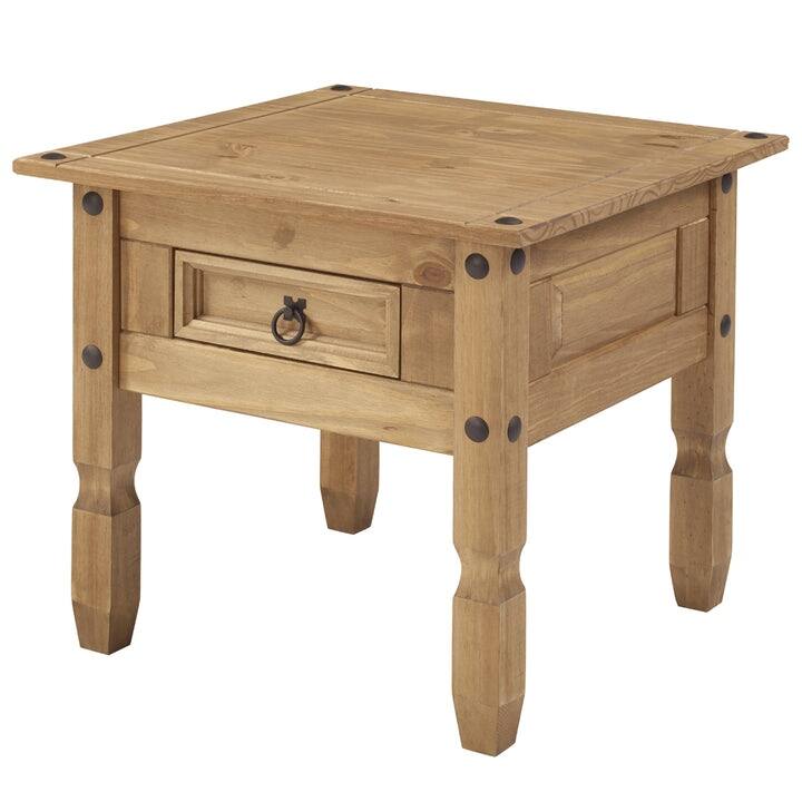 Side Table Corona | Furniture Dash - Antique brown color.