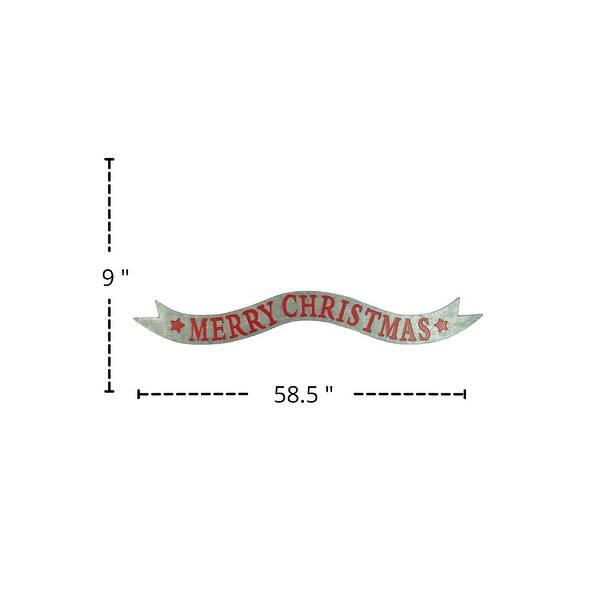 Metal Merry Christmas Banner For Christmas - 58.5-inch Long - Bed Bath