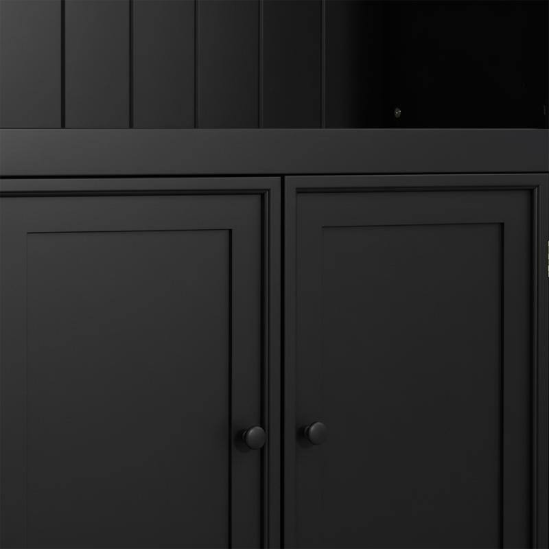 Farmhouse 78.75"Tall 4-Tier Display Shelf with Adjustable Glass Shelves and Dimmable Ceiling Light for Home Decor