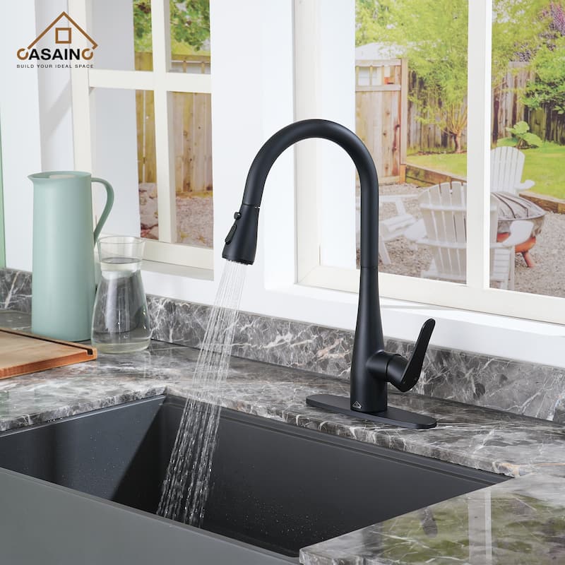 Single Handle Pull Down Sprayer Kitchen Faucet
