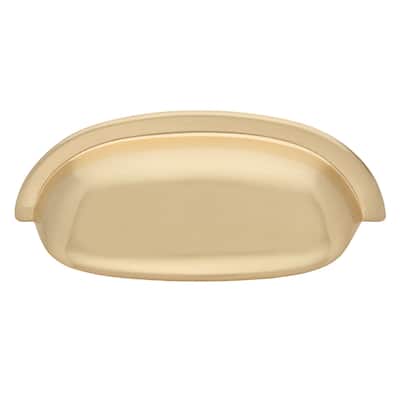 2-1/2 Inch Center to Center Classic Champagne Gold Bin Pull Cabinet Hardware Cup Handle - 4081-CHPG