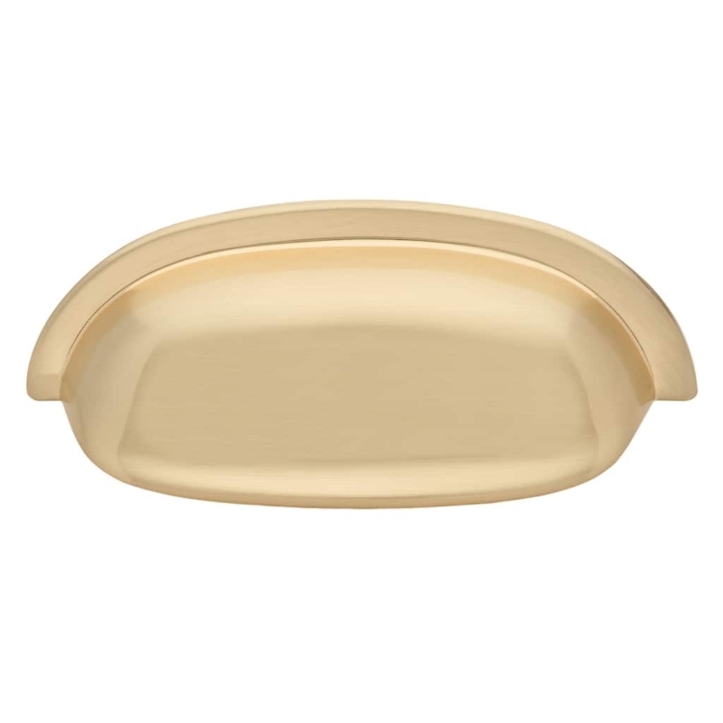 2-1/2 Inch Center to Center Classic Champagne Gold Bin Pull Cabinet Hardware Cup Handle - 4081-CHPG