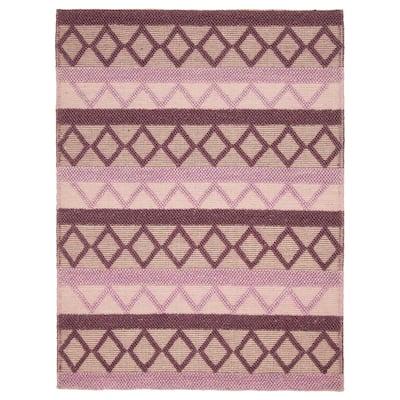 ECARPETGALLERY Braid weave Sienna Burgundy Wool Rug - 5'1 x 7'3