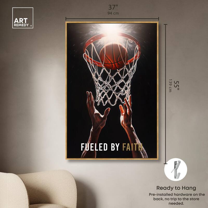 Fueled by Faith Basketball Canvas by Art Remedy