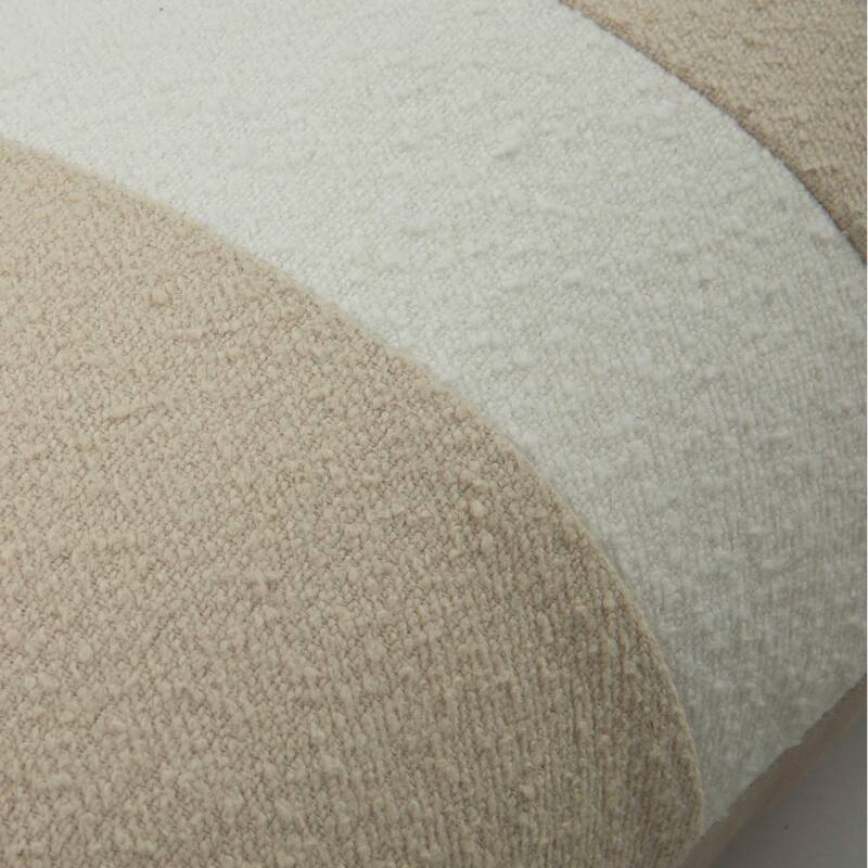 Rizzy Home Natural Color Blocked Solid Throw Pillow