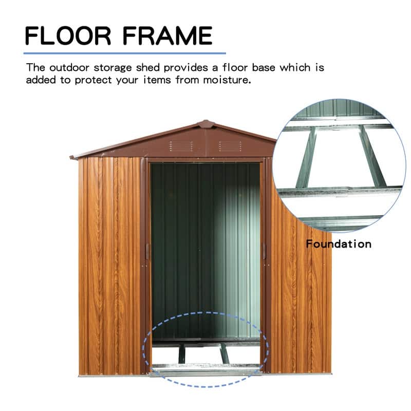 6 Ft. W X 6 Ft. D Metal Storage Shed