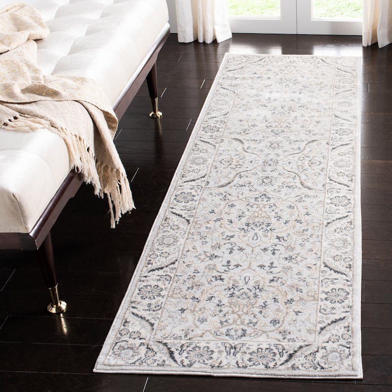 SAFAVIEH Isabella Pietra Traditional Oriental Rug - 2'2" x 7' Runner - Light Grey/Cream - Runner