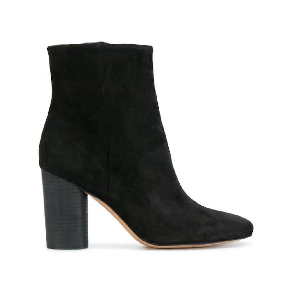 corra stacked heel bootie