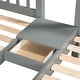 preview thumbnail 19 of 17, Sturdy Solid Pine Full Over Twin & Twin Triple Bunk Bed with Drawers & Guardrails, Converts into 3 Separate Beds
